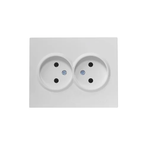 Розетка 2-м СП VESNA без заземл. ПБТ бел. LEZARD 742-0200-128B