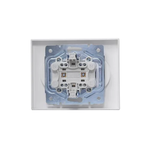 Розетка 2-м СП VESNA без заземл. ПБТ бел. LEZARD 742-0200-128B