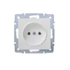 Розетка 1-м СП Vesna без заземл. ПБТ механизм бел. LEZARD 742-0288-121B