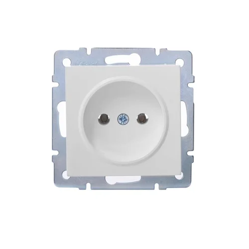 Розетка 1-м СП Vesna без заземл. ПБТ механизм бел. LEZARD 742-0288-121B