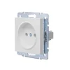 Розетка 1-м СП Vesna без заземл. ПБТ механизм бел. LEZARD 742-0288-121B