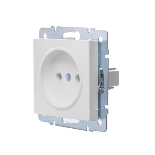 Розетка 1-м СП Vesna без заземл. ПБТ механизм бел. LEZARD 742-0288-121B