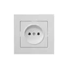 Розетка 1-м СП Vesna без заземл. ПБТ механизм бел. LEZARD 742-0288-121B