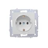 Розетка 1-м СП Vesna с заземл. ПБТ механизм бел. LEZARD 742-0288-122B
