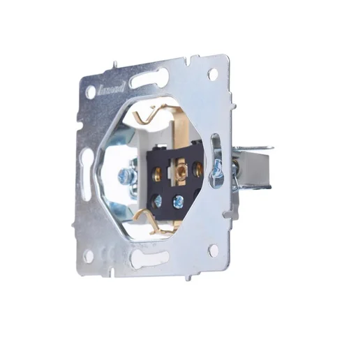 Розетка 1-м СП Vesna с заземл. ПБТ механизм бел. LEZARD 742-0288-122B