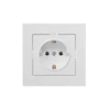Розетка 1-м СП Vesna с заземл. ПБТ механизм бел. LEZARD 742-0288-122B