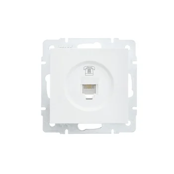 Розетка телефонная СП Vesna евро стандарт механизм бел. LEZARD 742-0288-137