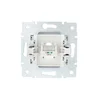 Розетка телефонная СП Vesna евро стандарт механизм бел. LEZARD 742-0288-137