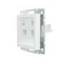 Розетка компьютерная + телефонная 1-м СП Vesna механизм бел. LEZARD 742-0288-143