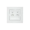 Розетка компьютерная + телефонная 1-м СП Vesna механизм бел. LEZARD 742-0288-143