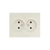 Розетка 2-м СП VESNA без заземл. ПБТ кремов. LEZARD 742-0300-128B