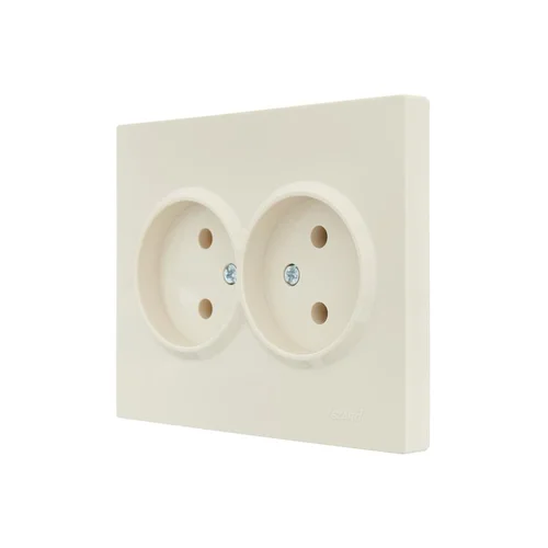 Розетка 2-м СП VESNA без заземл. ПБТ кремов. LEZARD 742-0300-128B