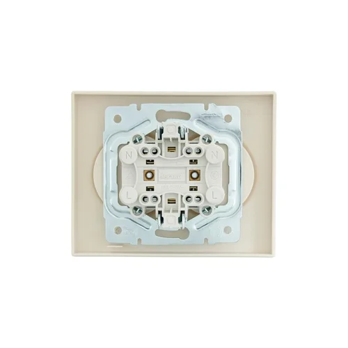 Розетка 2-м СП VESNA без заземл. ПБТ кремов. LEZARD 742-0300-128B