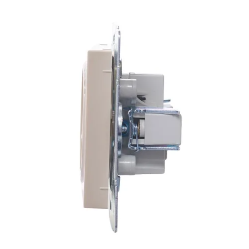 Розетка 1-м СП Vesna без заземл. ПБТ механизм крем. LEZARD 742-0388-121B