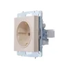 Розетка 1-м СП Vesna с заземл. ПБТ механизм крем. LEZARD 742-0388-122B