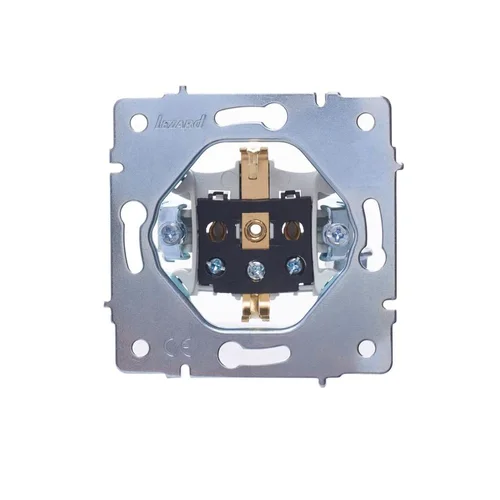 Розетка 1-м СП Vesna с заземл. ПБТ механизм крем. LEZARD 742-0388-122B