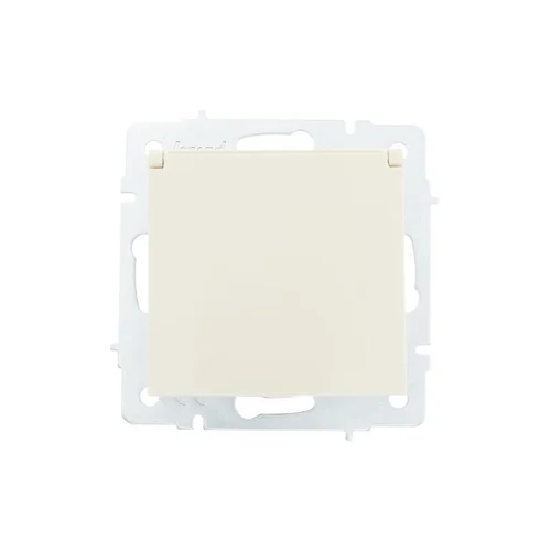 Розетка 1-м СП Vesna с заземл. с крышкой ПБТ механизм кремов. LEZARD 742-0388-123B