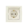 Розетка 1-м СП Vesna с заземл. с крышкой ПБТ механизм кремов. LEZARD 742-0388-123B