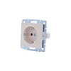 Розетка 1-м СП Vesna с заземл. защ. шторки ПБТ механизм крем. LEZARD 742-0388-124B