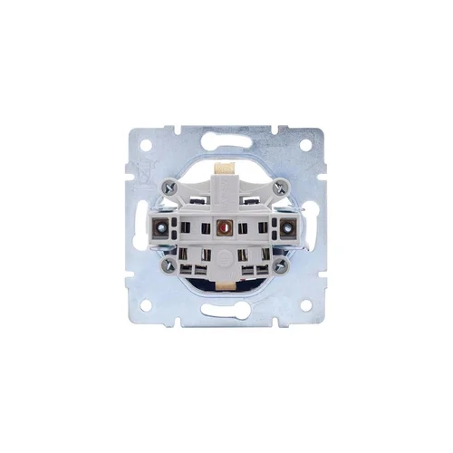 Розетка 1-м СП Vesna с заземл. защ. шторки ПБТ механизм крем. LEZARD 742-0388-124B