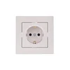 Розетка 1-м СП Vesna с заземл. защ. шторки ПБТ механизм крем. LEZARD 742-0388-124B