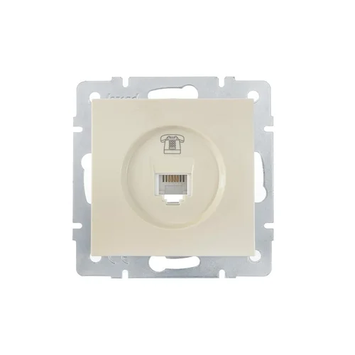 Розетка телефонная СП Vesna евро стандарт механизм крем. LEZARD 742-0388-137