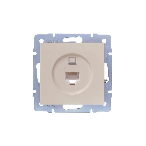 Розетка компьютерная 1-м СП Vesna механизм крем. LEZARD 742-0388-139
