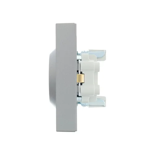 Розетка 2-м СП VESNA с заземл. со шторками ПБТ платина LEZARD 742-3500-178B