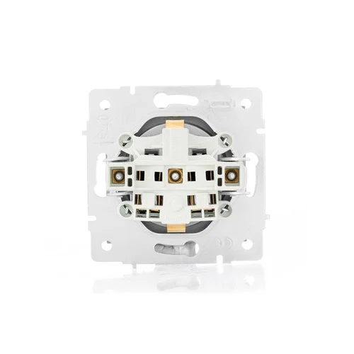 Розетка 1-м СП Vesna с заземл. с крышкой ПБТ механизм платина LEZARD 742-3588-123B