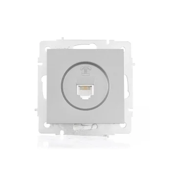 Розетка телефонная СП Vesna евро стандарт механизм платина LEZARD 742-3588-137