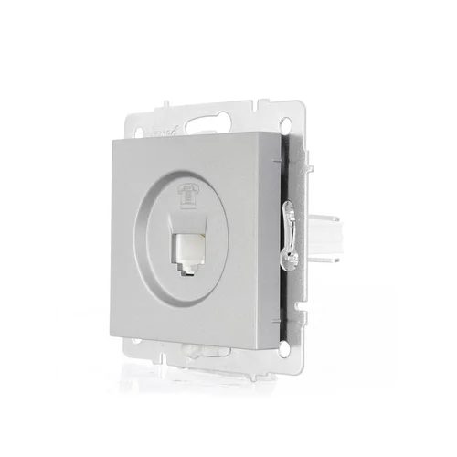 Розетка телефонная СП Vesna евро стандарт механизм платина LEZARD 742-3588-137