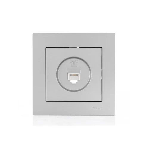Розетка телефонная СП Vesna евро стандарт механизм платина LEZARD 742-3588-137