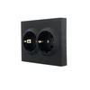 Розетка 2-м СП VESNA с заземл. ПБТ черн. бархат LEZARD 742-4200-127B