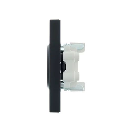 Розетка 2-м СП VESNA без заземл. ПБТ черн. бархат LEZARD 742-4200-128B