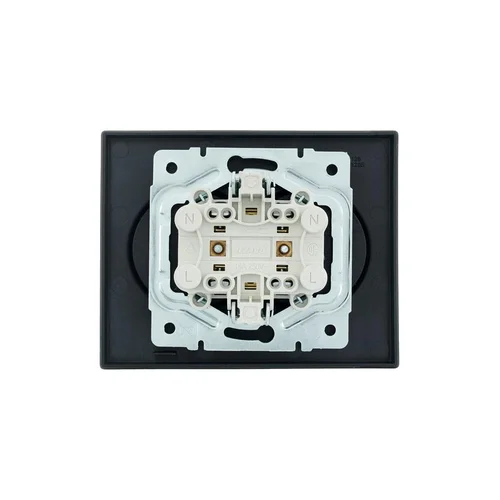 Розетка 2-м СП VESNA без заземл. ПБТ черн. бархат LEZARD 742-4200-128B