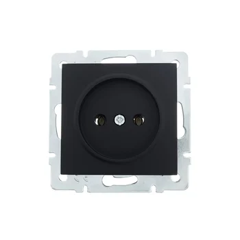 Розетка 1-м СП Vesna без заземл. ПБТ механизм черн. бархат LEZARD 742-4288-121B