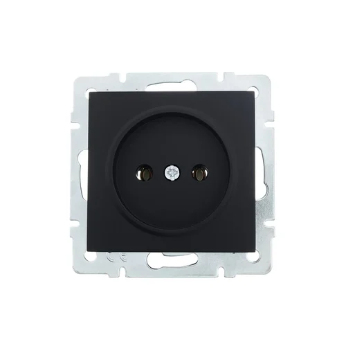 Розетка 1-м СП Vesna без заземл. ПБТ механизм черн. бархат LEZARD 742-4288-121B