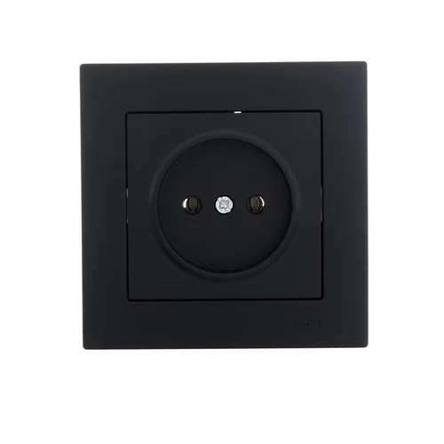 Розетка 1-м СП Vesna без заземл. ПБТ механизм черн. бархат LEZARD 742-4288-121B