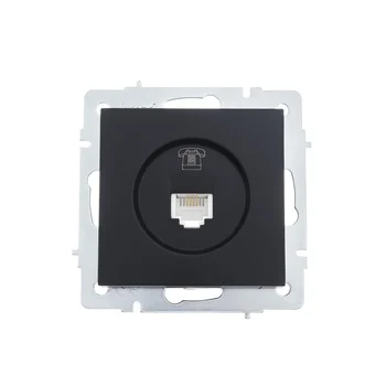 Розетка телефонная СП Vesna евро стандарт механизм черн. бархат LEZARD 742-4288-137