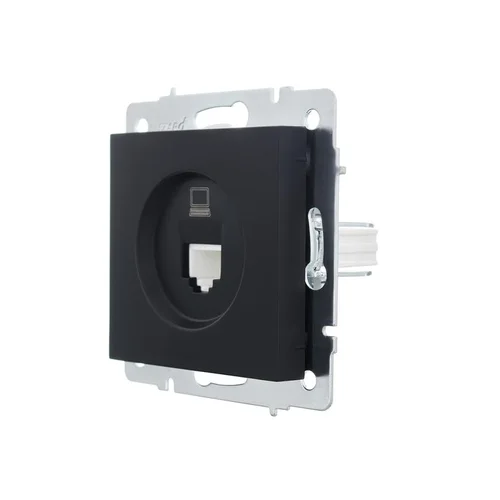 Розетка компьютерная 1-м СП Vesna механизм черн. бархат LEZARD 742-4288-139