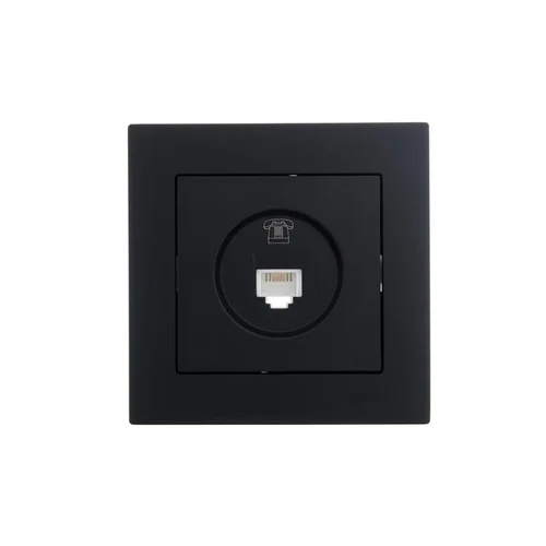 Розетка компьютерная 1-м СП Vesna механизм черн. бархат LEZARD 742-4288-139