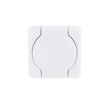 Розетка 1-м ОП Viola с заземл. с крышкой бел. LEZARD 751-0200-123