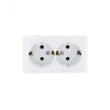 Розетка 2-м ОП Viola с заземл. бел. LEZARD 751-0200-127
