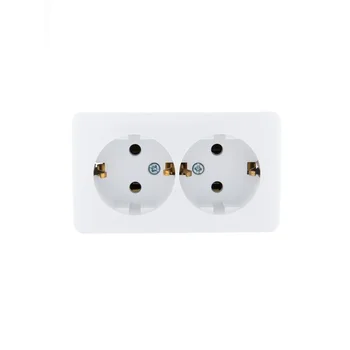 Розетка 2-м ОП Viola с заземл. бел. LEZARD 751-0200-127