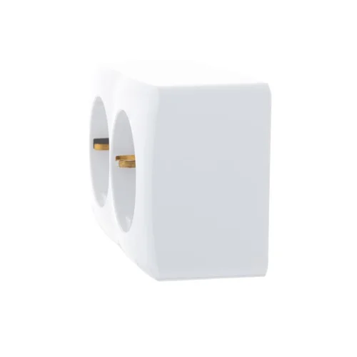 Розетка 2-м ОП Viola с заземл. бел. LEZARD 751-0200-127