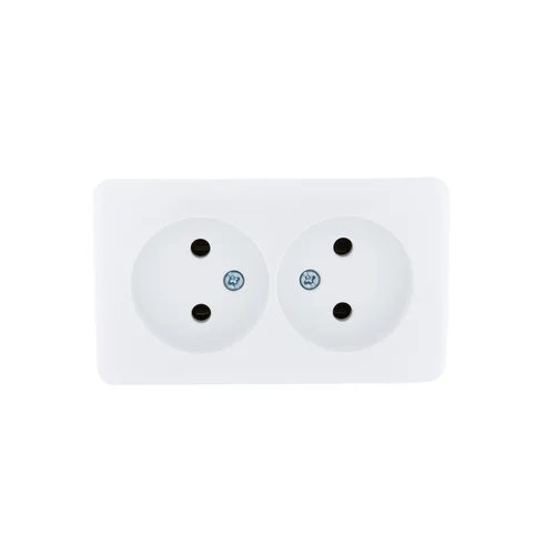 Розетка 2-м ОП Viola 16А IP20 без заземл. бел. LEZARD 751-0200-128