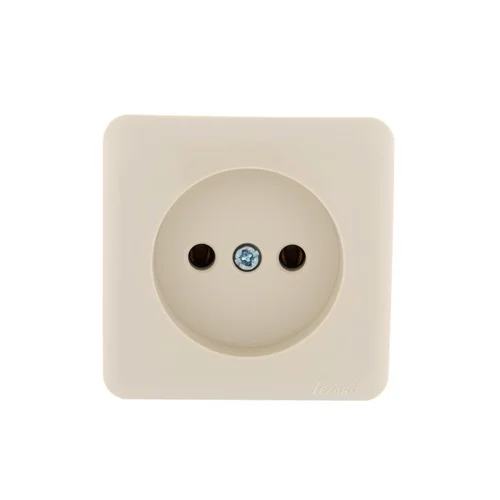 Розетка 1-м ОП Viola 16А IP20 без заземл. крем. LEZARD 751-0300-121