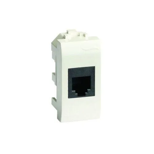 Розетка компьютерная СП 1мод. Brava RJ45 кат.5E экранир. бел. DKC 76457B