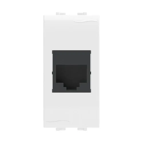 Розетка компьютерная 1-м СП 1мод. Brava RJ45 кат.5E AMP бел. DKC 76646B