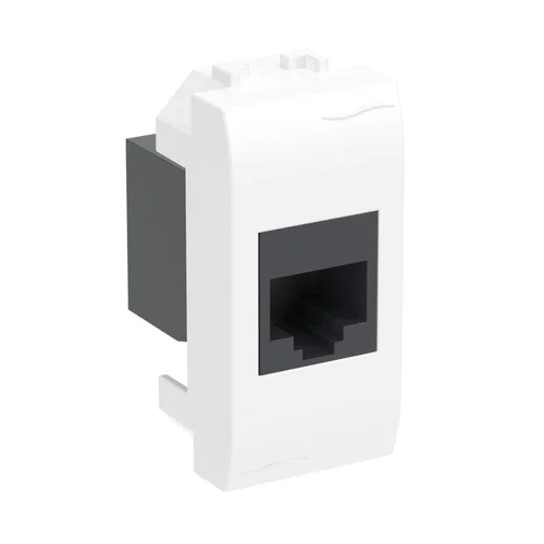 Розетка компьютерная 1-м СП 1мод. Brava RJ45 кат.5E AMP бел. DKC 76646B